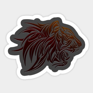 Cool Lion Tribal Sticker